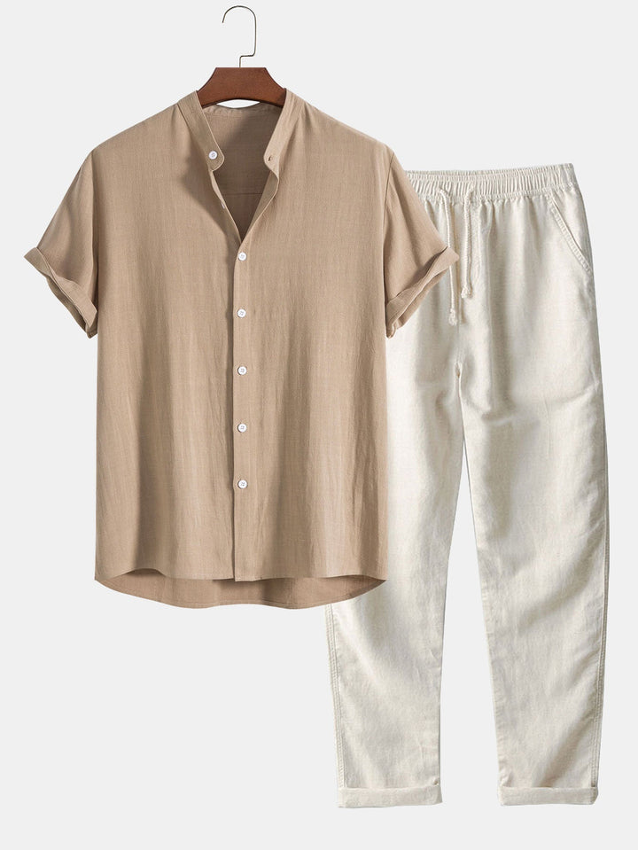 Alexander™ | Linen Polo & Trouser Set - Elle Melbourne